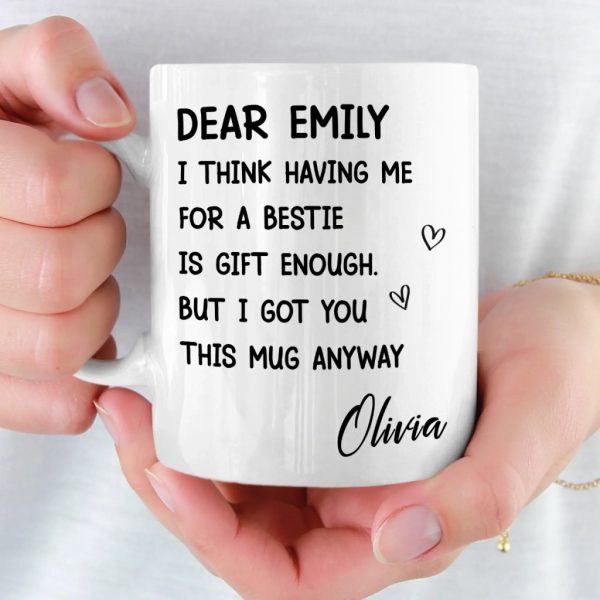 Custom Mug - Personalized Best Friend Birthday Gifts For Women, Besties, Sisters, BFF - You Are My Everyday Joy Custom Mug - Personalized Best Friend Birthday Gifts For Women, Besties, Sisters, BFF - You Are My Everyday Joy