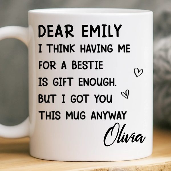 Custom Mug - Personalized Best Friend Birthday Gifts For Women, Besties, Sisters, BFF - You Are My Everyday Joy Custom Mug - Personalized Best Friend Birthday Gifts For Women, Besties, Sisters, BFF - You Are My Everyday Joy