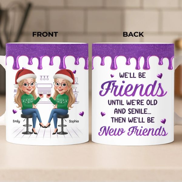 Custom Mug - Personalized Best Friend Christmas Birthday Gifts For Women, Besties, Sisters, BFF - Growing Laughing Dreaming Together Custom Mug - Personalized Best Friend Christmas Birthday Gifts For Women, Besties, Sisters, BFF - Growing Laughing Dreaming Together