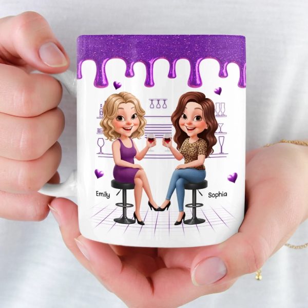 Custom Mug - Personalized Best Friend Christmas Birthday Gifts For Women, Besties, Sisters, BFF - Growing Laughing Dreaming Together Custom Mug - Personalized Best Friend Christmas Birthday Gifts For Women, Besties, Sisters, BFF - Growing Laughing Dreaming Together