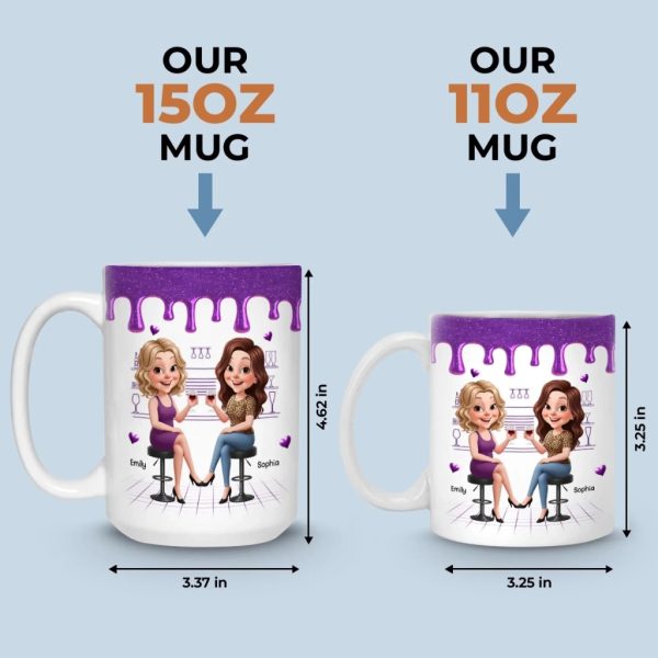 Custom Mug - Personalized Best Friend Christmas Birthday Gifts For Women, Besties, Sisters, BFF - Growing Laughing Dreaming Together Custom Mug - Personalized Best Friend Christmas Birthday Gifts For Women, Besties, Sisters, BFF - Growing Laughing Dreaming Together