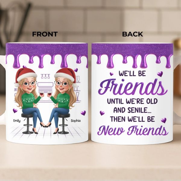 Custom Mug - Personalized Best Friend Christmas Birthday Gifts For Women, Besties, Sisters, BFF - Growing Laughing Dreaming Together Custom Mug - Personalized Best Friend Christmas Birthday Gifts For Women, Besties, Sisters, BFF - Growing Laughing Dreaming Together