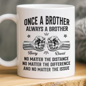 Custom Mug - Personalized Birthday Gifts For Brother - Brothers Built By Shared Memories