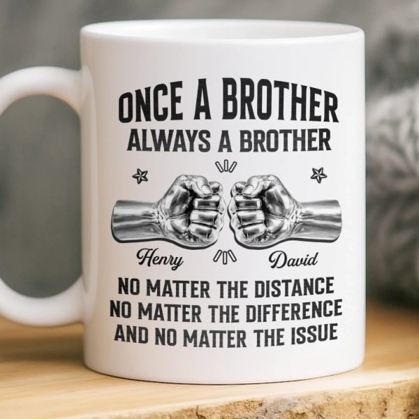 Custom Mug - Personalized Birthday Gifts For Brother - Brothers Built By Shared Memories Custom Mug - Personalized Birthday Gifts For Brother - Brothers Built By Shared Memories