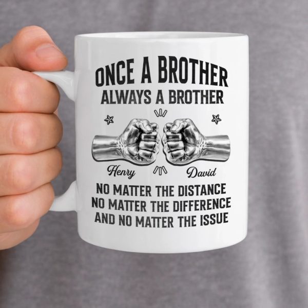 Custom Mug - Personalized Birthday Gifts For Brother - Brothers Built By Shared Memories Custom Mug - Personalized Birthday Gifts For Brother - Brothers Built By Shared Memories