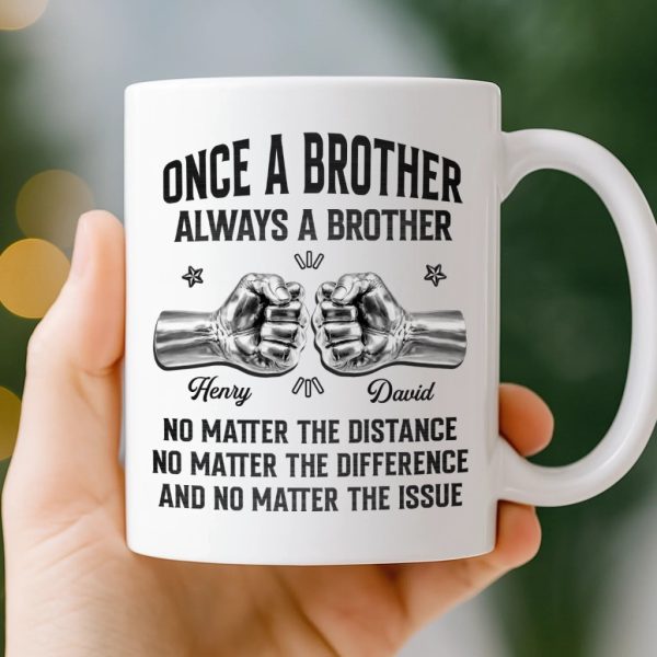 Custom Mug - Personalized Birthday Gifts For Brother - Brothers Built By Shared Memories Custom Mug - Personalized Birthday Gifts For Brother - Brothers Built By Shared Memories