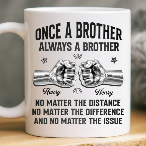Custom Mug - Personalized Birthday Gifts For Brother - Brothers Built By Shared Memories Custom Mug - Personalized Birthday Gifts For Brother - Brothers Built By Shared Memories