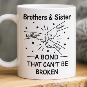 Custom Mug - Personalized Birthday Gifts For Brother, Sister - Together We Bright