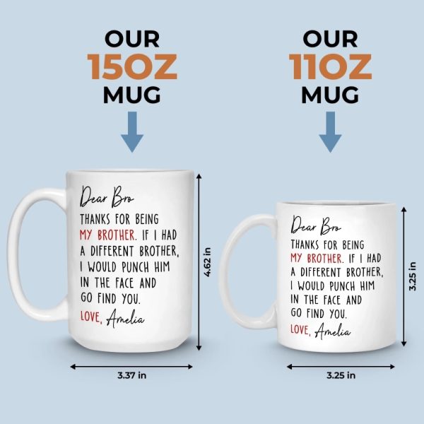 Custom Mug - Personalized Birthday Gifts For Brother, Sister - You Make My World Brighter Custom Mug - Personalized Birthday Gifts For Brother, Sister - You Make My World Brighter