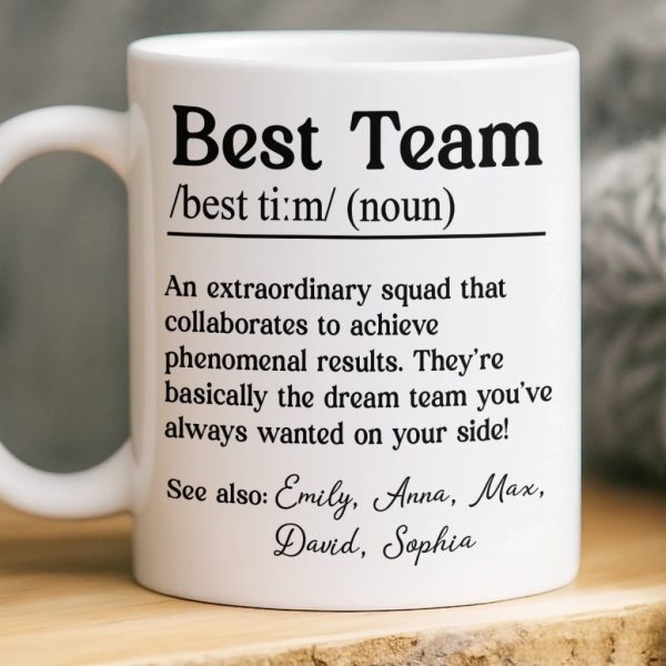Custom Mug - Personalized Birthday Gifts For Coworker, Work Bestie - Dream Team Custom Mug - Personalized Birthday Gifts For Coworker, Work Bestie - Dream Team