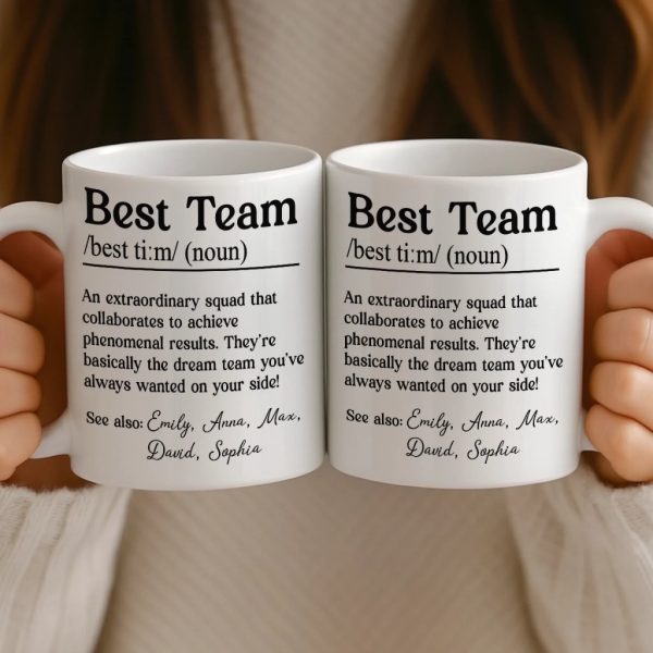 Custom Mug - Personalized Birthday Gifts For Coworker, Work Bestie - Dream Team Custom Mug - Personalized Birthday Gifts For Coworker, Work Bestie - Dream Team