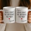 Custom Mug - Personalized Birthday Gifts For Coworker, Work Bestie - Never Forget The Difference You Make Custom Mug - Personalized Birthday Gifts For Coworker, Work Bestie - Never Forget The Difference You Make