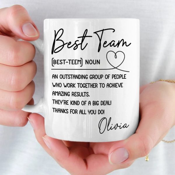 Custom Mug - Personalized Birthday Gifts For Coworker, Work Bestie - Work Feels Lighter With You Custom Mug - Personalized Birthday Gifts For Coworker, Work Bestie - Work Feels Lighter With You