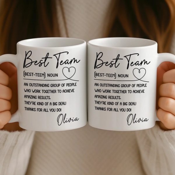 Custom Mug - Personalized Birthday Gifts For Coworker, Work Bestie - Work Feels Lighter With You Custom Mug - Personalized Birthday Gifts For Coworker, Work Bestie - Work Feels Lighter With You