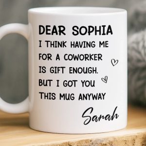 Custom Mug - Personalized Birthday Gifts For Coworker, Work Bestie - Your Effort Inspires Me