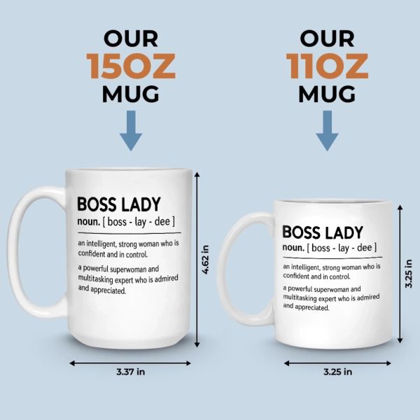 Custom Mug - Personalized Birthday Gifts For Coworker, Work Bestie, Boss - Leading Life Like A Boss Lady