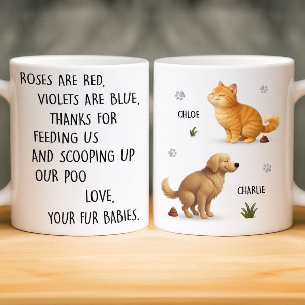 Custom Mug - Personalized Birthday Gifts For Dog Cat Lovers, Dog Dad And Mom, Cat Owners - Cleaning Poop, Earning Love Custom Mug - Personalized Birthday Gifts For Dog Cat Lovers, Dog Dad And Mom, Cat Owners - Cleaning Poop, Earning Love