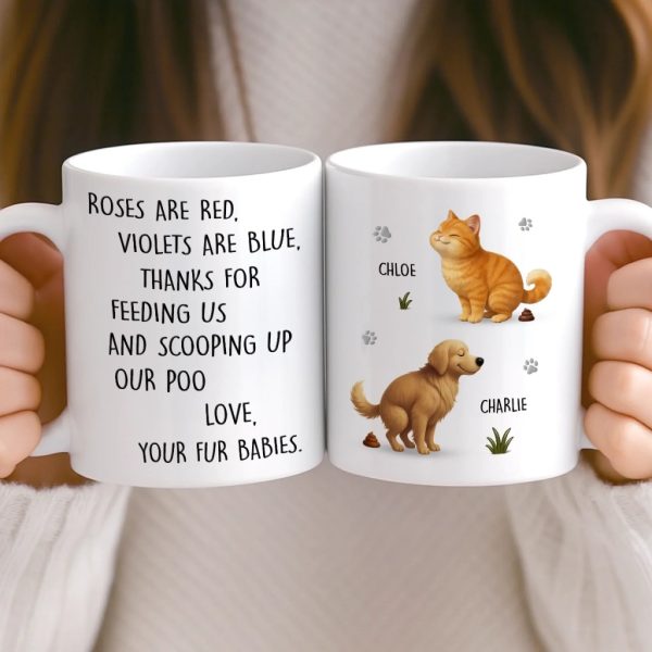 Custom Mug - Personalized Birthday Gifts For Dog Cat Lovers, Dog Dad And Mom, Cat Owners - Cleaning Poop, Earning Love Custom Mug - Personalized Birthday Gifts For Dog Cat Lovers, Dog Dad And Mom, Cat Owners - Cleaning Poop, Earning Love