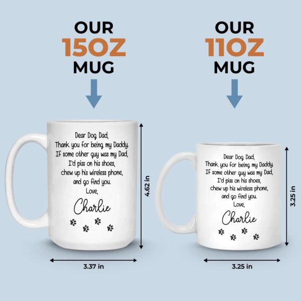 Custom Mug - Personalized Birthday Gifts For Dog Lovers, Dog Dad And Mom - A Little Humor, A Lot Of Love Custom Mug - Personalized Birthday Gifts For Dog Lovers, Dog Dad And Mom - A Little Humor, A Lot Of Love