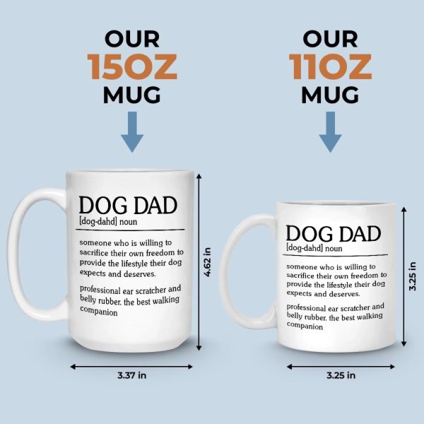 Custom Mug - Personalized Birthday Gifts For Dog Lovers, Dog Dad And Mom - Certified Dog Dad Life