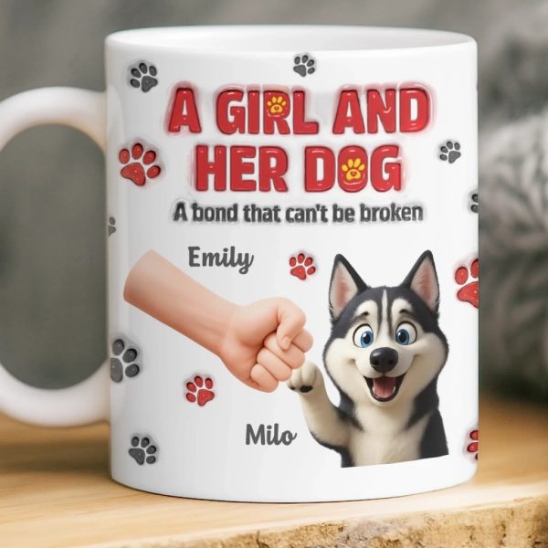 Custom Mug - Personalized Birthday Gifts For Dog Lovers, Dog Dad And Mom - I Work For Dog Treats