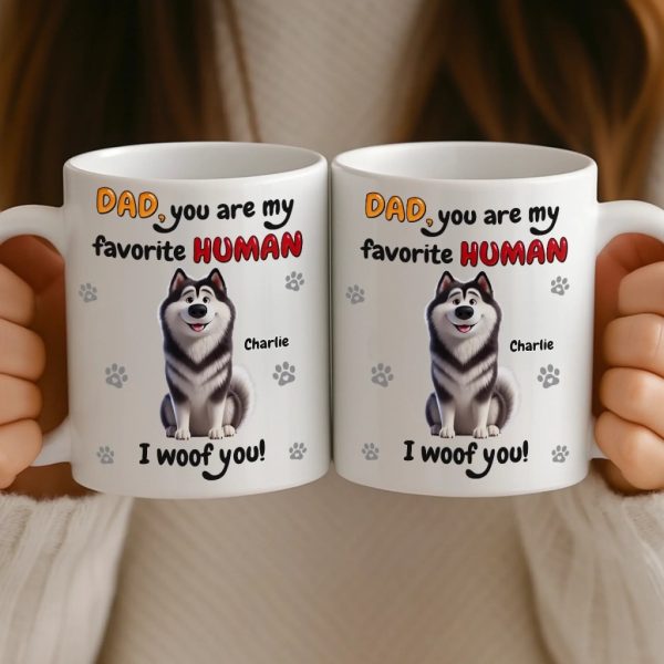 Custom Mug - Personalized Birthday Gifts For Dog Lovers, Dog Dad And Mom - Love Comes On Four Paws Custom Mug - Personalized Birthday Gifts For Dog Lovers, Dog Dad And Mom - Love Comes On Four Paws