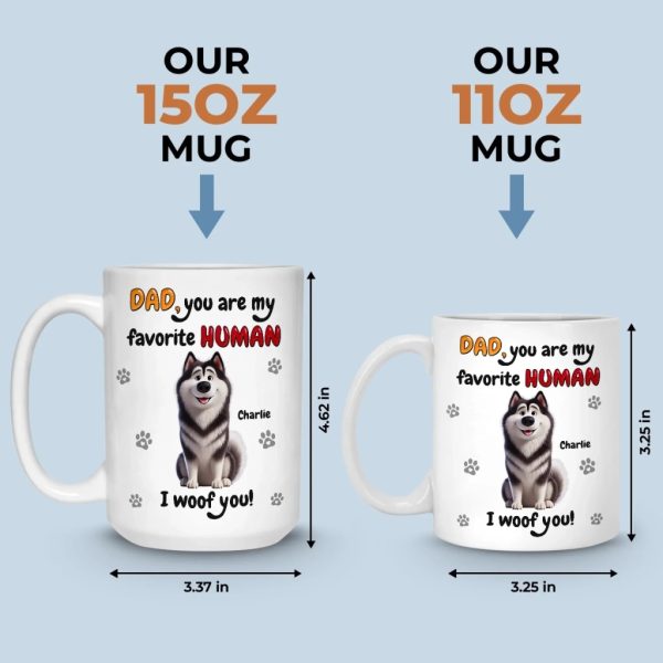 Custom Mug - Personalized Birthday Gifts For Dog Lovers, Dog Dad And Mom - Love Comes On Four Paws Custom Mug - Personalized Birthday Gifts For Dog Lovers, Dog Dad And Mom - Love Comes On Four Paws