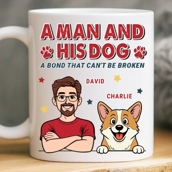 Custom Mug - Personalized Birthday Gifts For Dog Lovers, Dog Dad And Mom - Love Comes With Fur And Paws