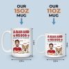 Custom Mug - Personalized Birthday Gifts For Dog Lovers, Dog Dad And Mom - Love Comes With Fur And Paws