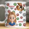 Custom Mug - Personalized Birthday Gifts For Dog Lovers, Dog Dad And Mom - More Dogs Less Worries Custom Mug - Personalized Birthday Gifts For Dog Lovers, Dog Dad And Mom - More Dogs Less Worries