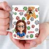 Custom Mug - Personalized Birthday Gifts For Dog Lovers, Dog Dad And Mom - More Dogs Less Worries Custom Mug - Personalized Birthday Gifts For Dog Lovers, Dog Dad And Mom - More Dogs Less Worries
