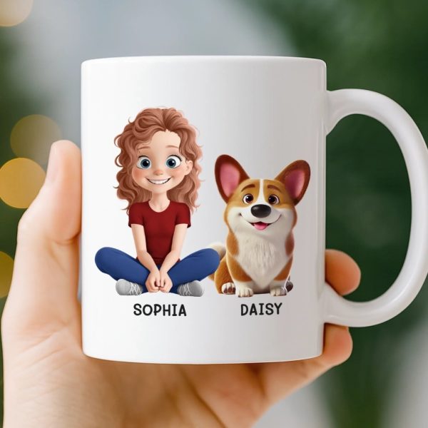 Custom Mug - Personalized Birthday Gifts For Dog Lovers, Dog Dad And Mom - My Heart Has Four Paws Custom Mug - Personalized Birthday Gifts For Dog Lovers, Dog Dad And Mom - My Heart Has Four Paws