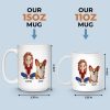 Custom Mug - Personalized Birthday Gifts For Dog Lovers, Dog Dad And Mom - My Heart Has Four Paws Custom Mug - Personalized Birthday Gifts For Dog Lovers, Dog Dad And Mom - My Heart Has Four Paws