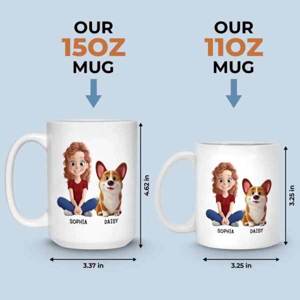 Custom Mug - Personalized Birthday Gifts For Dog Lovers, Dog Dad And Mom - My Heart Has Four Paws Custom Mug - Personalized Birthday Gifts For Dog Lovers, Dog Dad And Mom - My Heart Has Four Paws