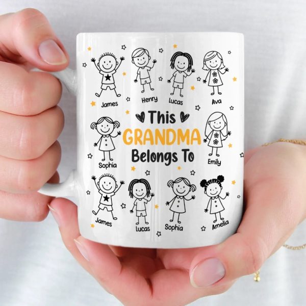 Custom Mug - Personalized Birthday Gifts For Mom, Grandma - Growing Love In Our Little World Custom Mug - Personalized Birthday Gifts For Mom, Grandma - Growing Love In Our Little World