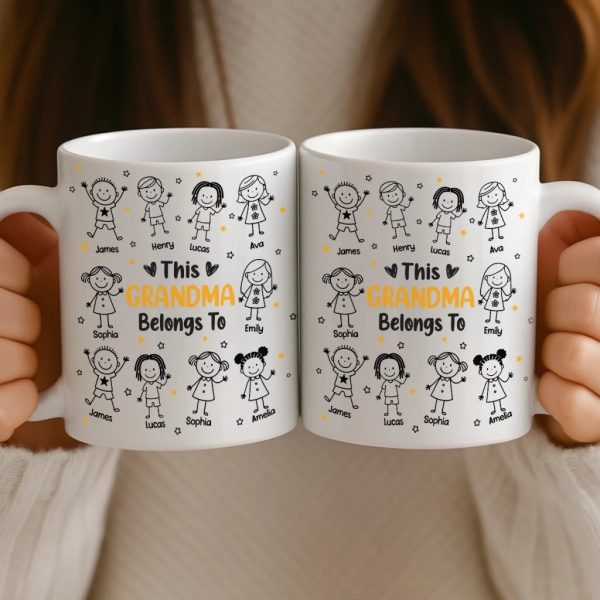 Custom Mug - Personalized Birthday Gifts For Mom, Grandma - Growing Love In Our Little World Custom Mug - Personalized Birthday Gifts For Mom, Grandma - Growing Love In Our Little World