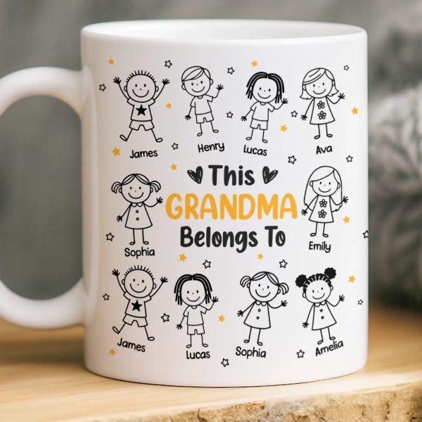 Custom Mug - Personalized Birthday Gifts For Mom, Grandma - Growing Love In Our Little World Custom Mug - Personalized Birthday Gifts For Mom, Grandma - Growing Love In Our Little World