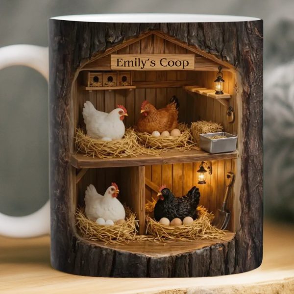 Custom Mug - Personalized Birthday Gifts For Women, Men - A Little Coop A Lot Of Love