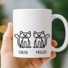 Custom Mug - Personalized Christmas Birthday Gifts For Cat Lovers, Cat Mom And Dad - Daily Dose Of Purr Therapy