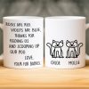 Custom Mug - Personalized Christmas Birthday Gifts For Cat Lovers, Cat Mom And Dad - Daily Dose Of Purr Therapy
