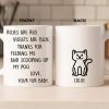 Custom Mug - Personalized Christmas Birthday Gifts For Cat Lovers, Cat Mom And Dad - Daily Dose Of Purr Therapy