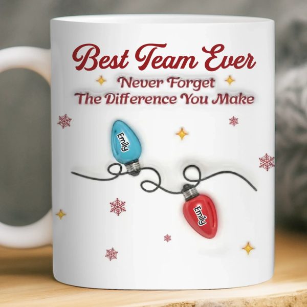 Custom Mug - Personalized Christmas Birthday Gifts For Coworker, Work Bestie - Making Spirits Bright At Work Custom Mug - Personalized Christmas Birthday Gifts For Coworker, Work Bestie - Making Spirits Bright At Work