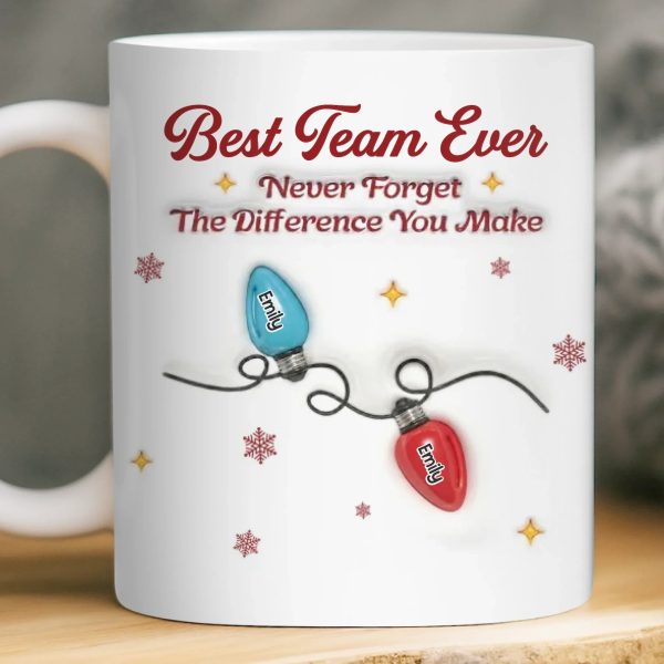 Custom Mug - Personalized Christmas Birthday Gifts For Coworker, Work Bestie - Making Spirits Bright At Work Custom Mug - Personalized Christmas Birthday Gifts For Coworker, Work Bestie - Making Spirits Bright At Work