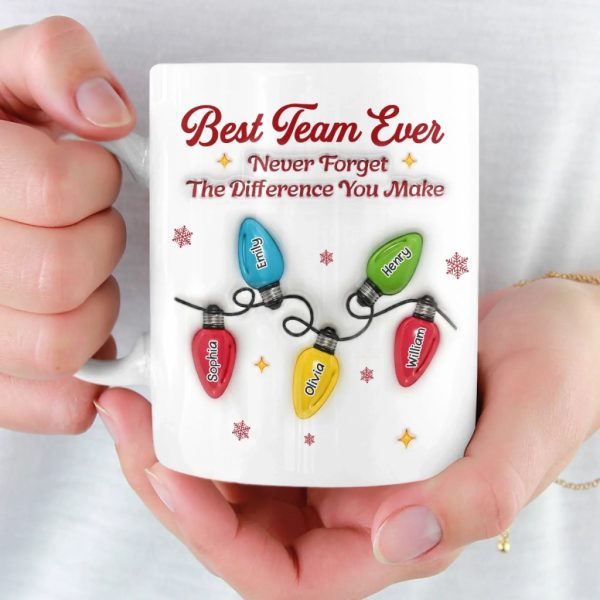 Custom Mug - Personalized Christmas Birthday Gifts For Coworker, Work Bestie - Making Spirits Bright At Work Custom Mug - Personalized Christmas Birthday Gifts For Coworker, Work Bestie - Making Spirits Bright At Work