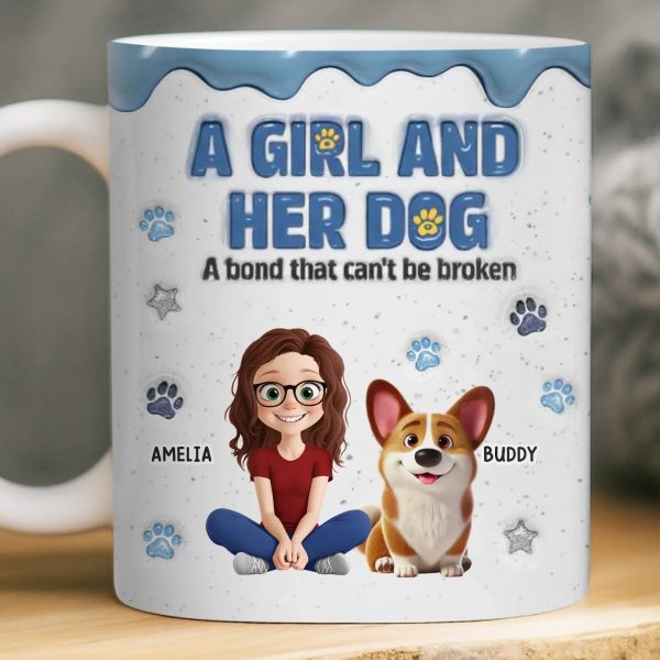 Custom Mug - Personalized Christmas Birthday Gifts For Dog Lovers, Dog Dad And Mom - Besties With Fur Custom Mug - Personalized Christmas Birthday Gifts For Dog Lovers, Dog Dad And Mom - Besties With Fur