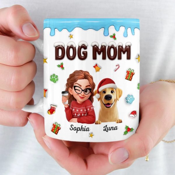 Custom Mug - Personalized Christmas Birthday Gifts For Dog Lovers, Dog Dad And Mom - Proud Dog Mom Energy Custom Mug - Personalized Christmas Birthday Gifts For Dog Lovers, Dog Dad And Mom - Proud Dog Mom Energy