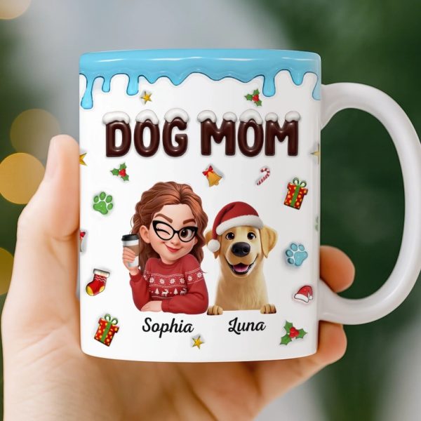 Custom Mug - Personalized Christmas Birthday Gifts For Dog Lovers, Dog Dad And Mom - Proud Dog Mom Energy Custom Mug - Personalized Christmas Birthday Gifts For Dog Lovers, Dog Dad And Mom - Proud Dog Mom Energy