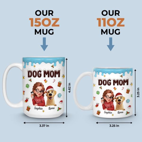 Custom Mug - Personalized Christmas Birthday Gifts For Dog Lovers, Dog Dad And Mom - Proud Dog Mom Energy Custom Mug - Personalized Christmas Birthday Gifts For Dog Lovers, Dog Dad And Mom - Proud Dog Mom Energy