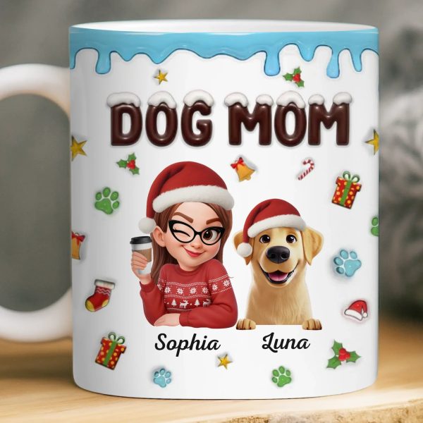 Custom Mug - Personalized Christmas Birthday Gifts For Dog Lovers, Dog Dad And Mom - Proud Dog Mom Energy Custom Mug - Personalized Christmas Birthday Gifts For Dog Lovers, Dog Dad And Mom - Proud Dog Mom Energy