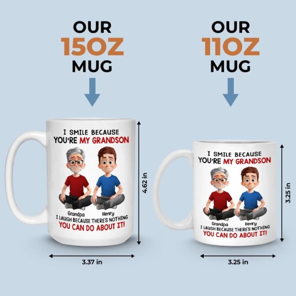 Custom Mug - Personalized Christmas Birthday Gifts For Grandpa, Grandma, Grandson, Granddaughter - Generations Of Warmth Custom Mug - Personalized Christmas Birthday Gifts For Grandpa, Grandma, Grandson, Granddaughter - Generations Of Warmth